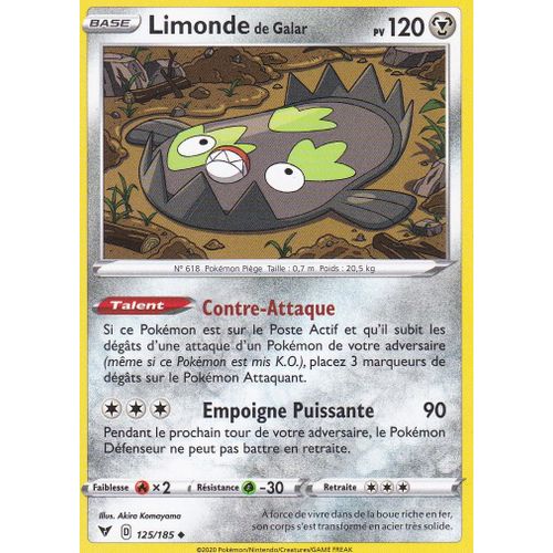 Carte Pokemon - Limonde De Galar - 125/185 - Épée Et Bouclier4 - Voltage Éclatant - Eb4 - Vf