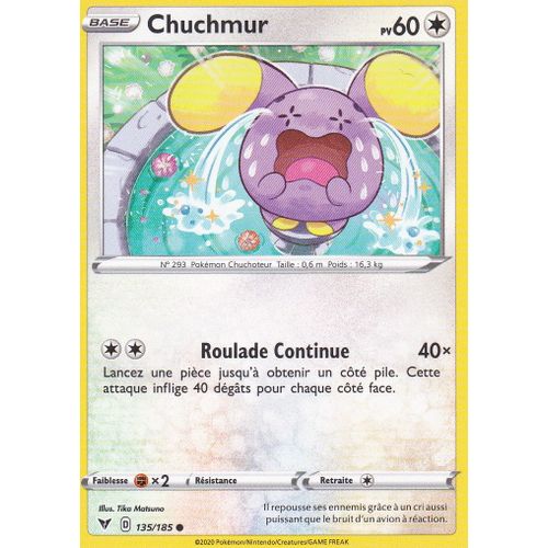 Carte Pokemon - Chuchmur - 135/185 - Épée Et Bouclier4 - Voltage Éclatant - Eb4 - Vf