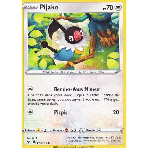 Carte Pokemon - Pijako - 139/185 - Épée Et Bouclier 4 - Voltage Éclatant - Eb4 - Vf