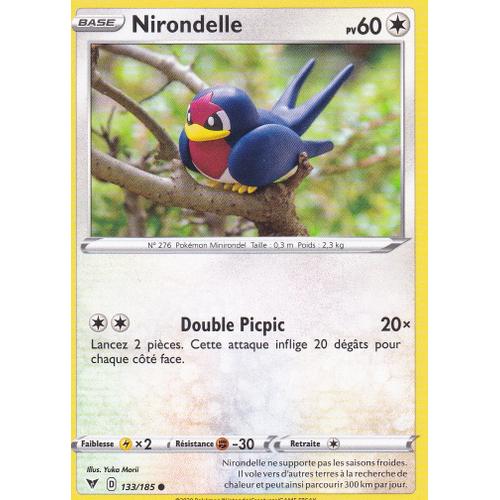 Carte Pokemon - Nirondelle - 133/185 - Épée Et Bouclier4 - Voltage Éclatant - Eb4 - Vf