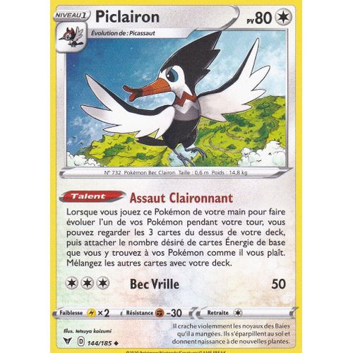 Carte Pokemon - Piclairon - 144/185 - Épée Et Bouclier4 - Voltage Éclatant - Eb4 - Vf