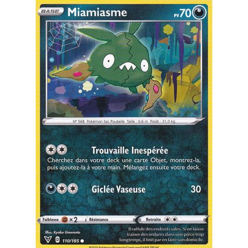 Carte Pokemon - Miamiasme - 110/185 - Épée Et Bouclier4 - Voltage Éclatant - Eb4 - Vf