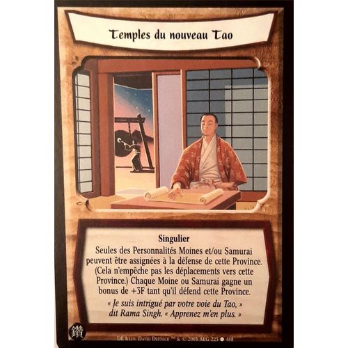 Carte Legend Of The Five Rings : Temples Du Nouveau Tao 223/488