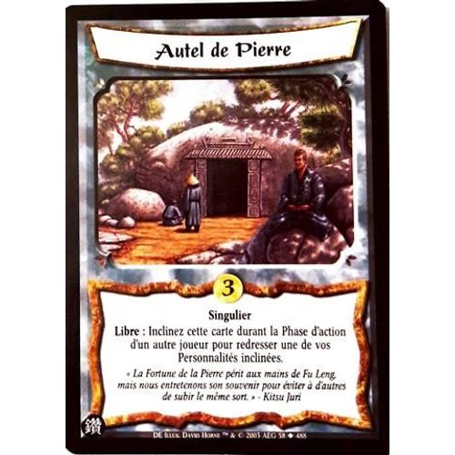 Carte Legend Of The Five Rings : Autel De Pierre 58/488