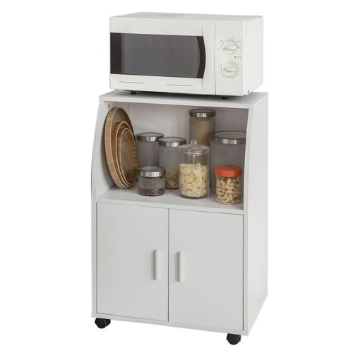 Sobuy® Frg241-W Desserte Micro-Onde À Roulettes Meuble De Rangement Cuisine