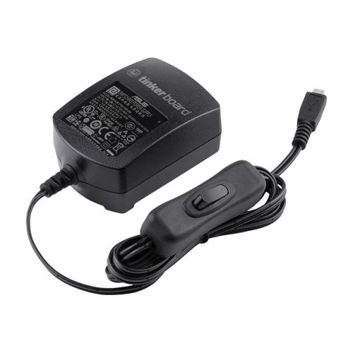 ASUS Tinker Power Supply - Adaptateur secteur - CA 100-240 V - Europe - noir - pour ASUS Tinker Board, Tinker Board S