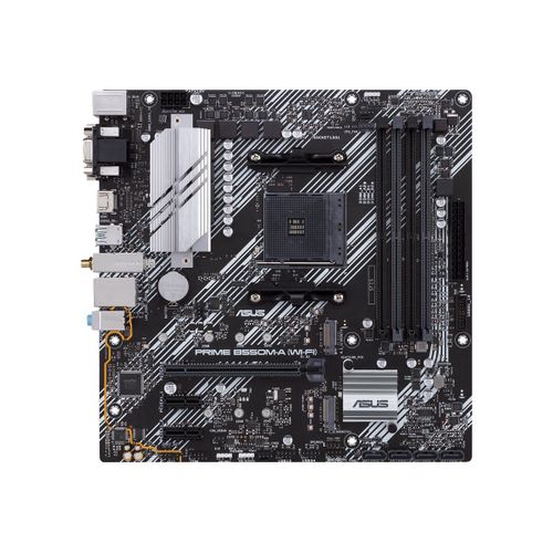 ASUS PRIME B550M-A (WI-FI) - Carte-mère - micro ATX - Socket AM4 - AMD B550 Chipset - USB 3.2 Gen 1, USB 3.2 Gen 2 - Bluetooth, Gigabit LAN, Wi-Fi 6 - carte graphique embarquée (unité centrale...