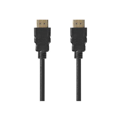 Nedis High Speed - Câble HDMI avec Ethernet - HDMI mâle droit pour HDMI mâle droit - 1 m - noir - support 1080p
