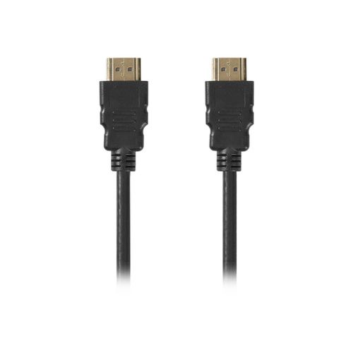 Nedis High Speed - Câble HDMI avec Ethernet - HDMI mâle droit pour HDMI mâle droit - 2 m - noir - support 1080p
