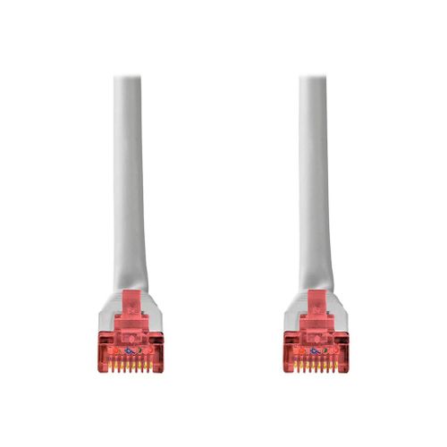 Nedis - Cordon de raccordement - RJ-45 (M) pour RJ-45 (M) - 50 cm - S/FTP - CAT 6 - rond - gris