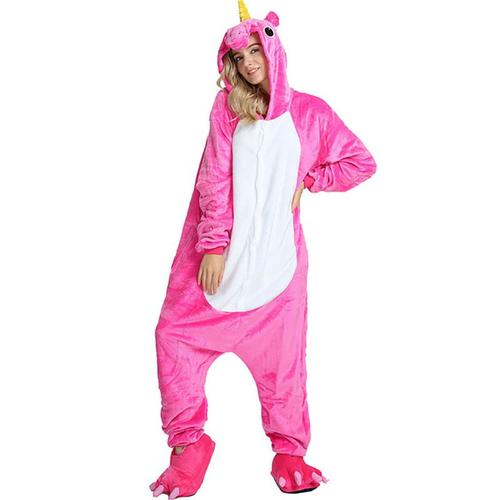 Pyjama Combinaison Enfant Adulte Polyester Licorne Animal Costume Cosplay Deguisement Halloween Pour Fille Garçon Femme Homme -Pm300335