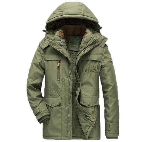 Parka Homme De Marque Plus De Velours À Capuche Detachable Doudoune Hommes Brodé Long Manteau Homme -Zs306821