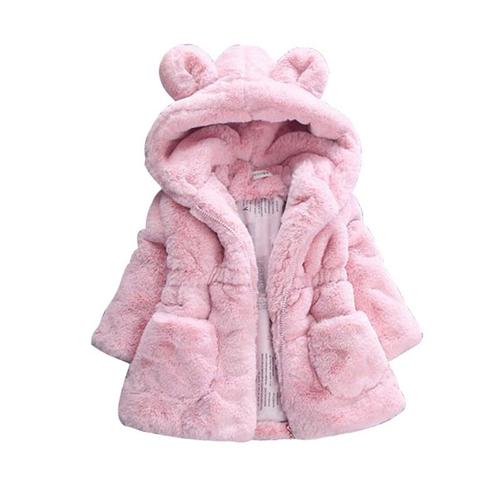 Parka Enfant Fille De Marque Faux Fur Épaisse Chaude Capuche Parka Fille À Capuche Hiver Chaud Manteau Fille En Cotton -Zs306960