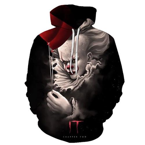 It : Chapitre Deux Cinéma Thème Imprime Sweat A Capuche Unisex De Marque Manches Longues Mode Sweat-Shirt Homme Et Femme -Pm300357