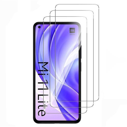 Hqselection® Lot De 3 Verre Trempé Pour Xiaomi Mi 11 Lite/Mi 11 Lite 5g .Film De Protection D'écran Transparent - Anti Rayures - Ultra Résistant Dureté 9h