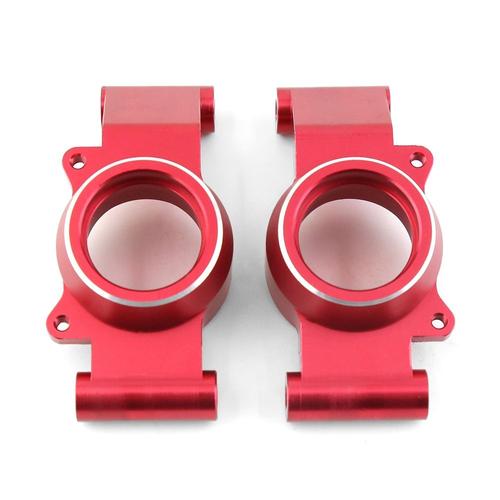 2 Pièces Séries Porte-Moyeu D'essieu Arrière En Alliage D'aluminium Pour 1/5 Xmaxx 6s 8s Télécommandée Monstre Camion De Mise À Niveau, Rouge