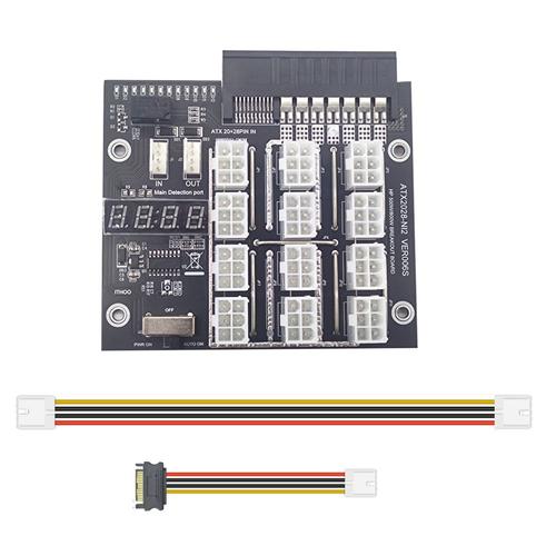 Carte De Dérivation Minière Module D'alimentation Connecteur 12 Ports 6pin Pour 500w 800w 1400w 1600w Psu Graphique Gpu