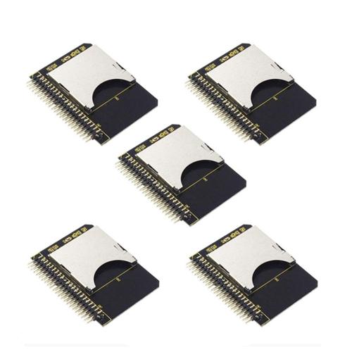 5 Pièces Carte Sd Vers 2.5 Pouces Adaptateur Ide Sdhc Sdxc Mmc Convertisseur De Mémoire Ordinateur Portable Hdd 44 Broches Mâle Pata Port