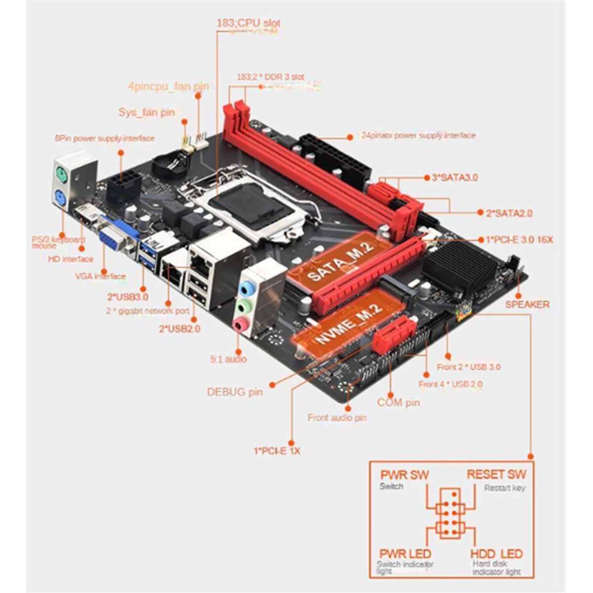 Carte Mre De Bureau B85m Vhl + Processeur I3-2130 2 X Ddr3 ... - 4