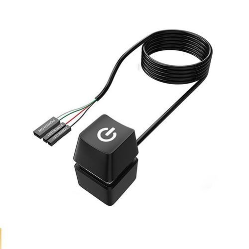 Lumière Led Pour Ordinateur De Bureau, Interrupteur, Carte Mère, Démarrage Externe, Bouton D'alimentation, Câble D'extension Bureau À Domicile, 5 M, Noir