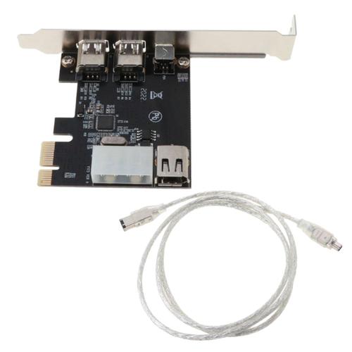 Carte Pci E 1x 1394 3 Ports Firewire De Capture Vidéo Dv Hd Avec Interface 1394a 6 Broches À 4 Ieee1394a Pour Ordinateur Bureau