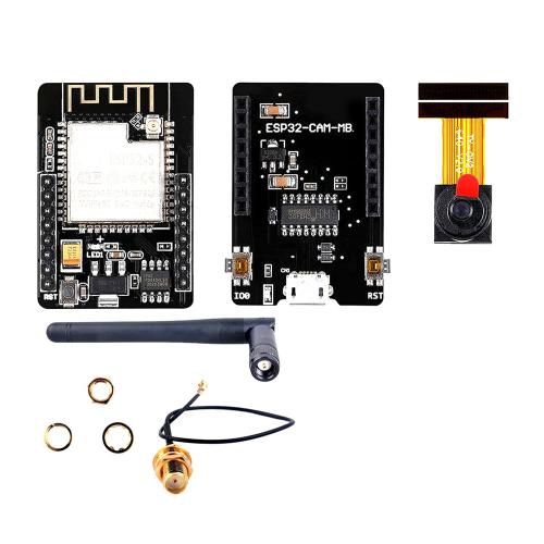 Esp32-Cam-Mb Wifi + Module Bluetooth Carte De Développement Esp32-Cam Avec Plaque De Base + Caméra Ov2640 + Antenne