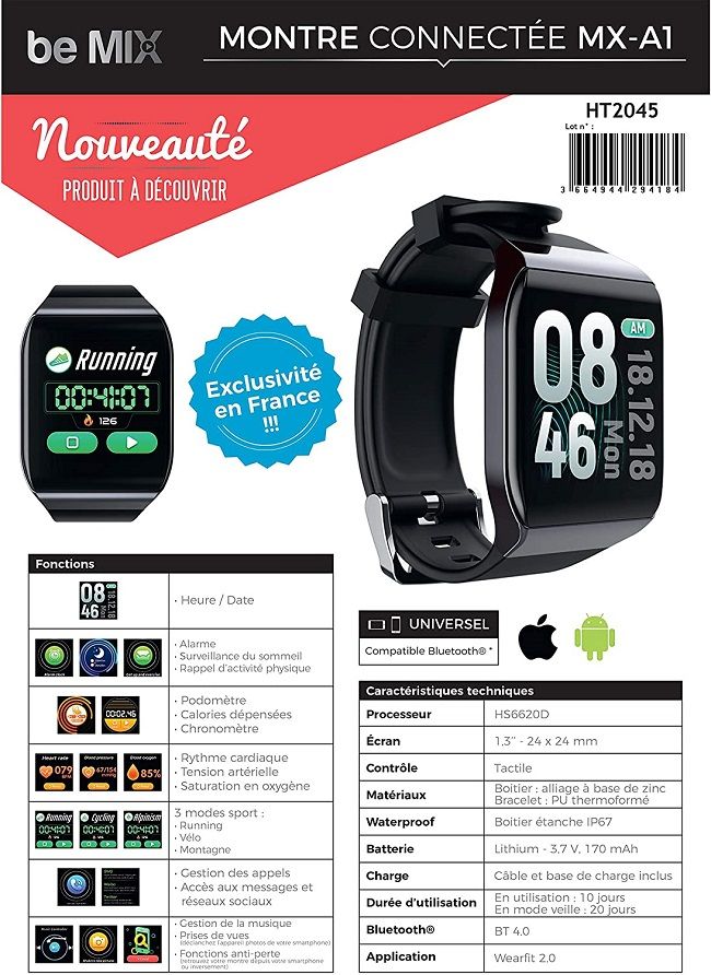 MONTRE CONNECT E MX A1 montres Rakuten