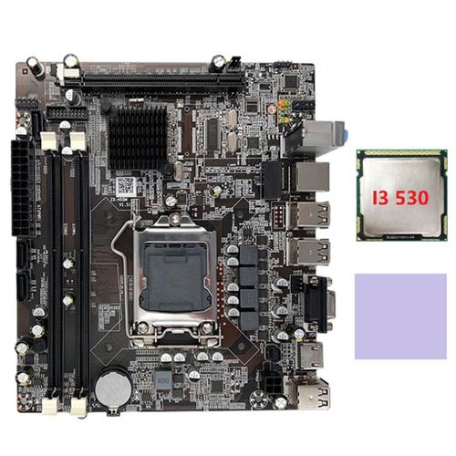 Carte Mère H55 Lga1156 Prend En Charge I3 530 I5 760 Series Cpu Ddr3 Memory Computer Motherboard + Thermal Pad