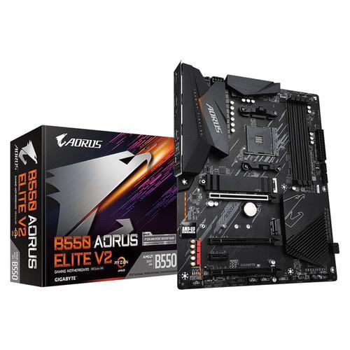 Gigabyte B550 AORUS ELITE V2 - Carte mère ATX SOCKET AM4 AMD B550 - 4X DDR4 - M.2 - USB 3.1 - PCI-EXPRESS 4.0 16X - LAN 2.5 GBE