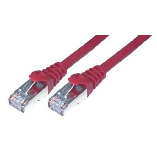 MCL - Cordon de raccordement - RJ-45 (M) pour RJ-45 (M) - 5 m - paire torsadée écrantée (F/UTP) - CAT 6 - moulé, sans crochet, bloqué - rouge