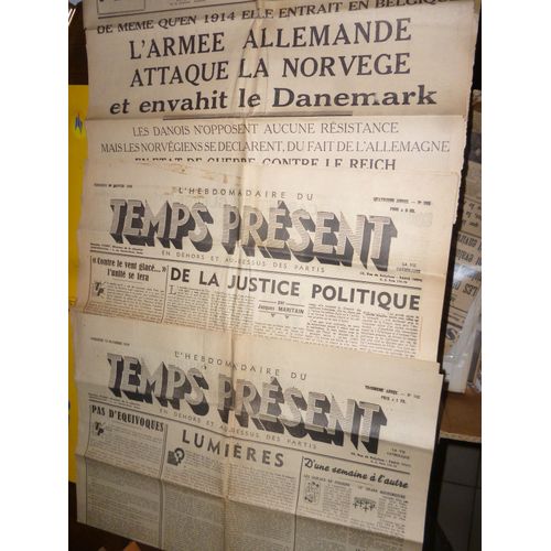 Lot De 6 Journaux Guerre 1939/44.