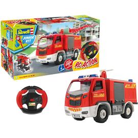 Camion de Pompier avec Pompe de pulvérisation d'eau Camion de Pompier  télécommandé avec échelle Extensible avec lumières, Camion de Pompier Jouet  pour