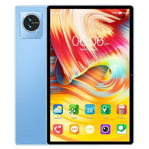 Tablette Android V10 2024 mémoire d'exécution 12gb + 512gb, très grand écran HD de 10.1 pouces, bleu