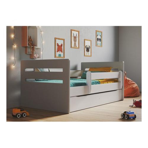 Lit Tomi Mix Gris Tiroir Et Matelas Inclus 180/80