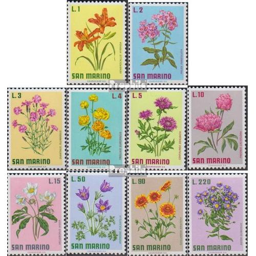 San Marin 984-993 (Complète Edition) Neuf Avec Gomme Originale 1971 Fleurs