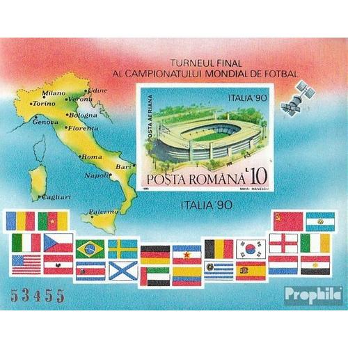 Roumanie Bloc 262 (Complète Edition) Neuf Avec Gomme Originale 1990 Football Wm ?90 Italie