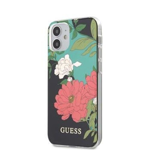 Coque Guess Pc/Tpu Flower N.1 Pour Iphone 12 Noir