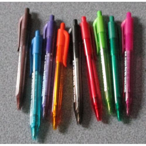 Lot De 9 Mini Stylos Rétractables Paper Mate Ink Joy Mini - Pointes Moyennes - Couleurs Assorties - Vendus En Vrac