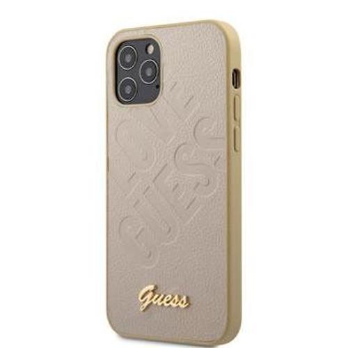 Coque Guess Iridescent Love Pour Iphone 12 Or