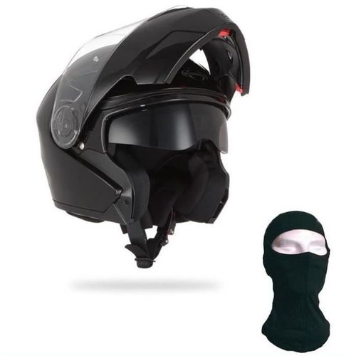 Stormer Casque Modulable Turn Noir Verni + Cagoule
