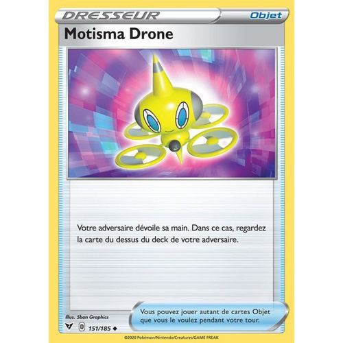 Carte Pokemon - Motisma Drone - 151/185 - Épée Et Bouclier 4 - Voltage Éclatant - Eb4 - Vf