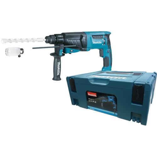 Makita HR2630J SDS-Plus Marteau Perforateur-Burineur incl. aspirateur dans MAKPAC 800W - 2,4J - avec set d'aspiration