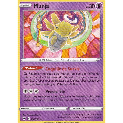 Carte Pokemon - Munja - 066/185 - Épée Et Bouclier 4 - Voltage Éclatant - Eb4 - Vf