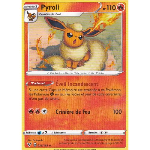 Carte Pokemon - Pyroli - 026/185 - Épée Et Bouclier 4 - Voltage Éclatant - Eb4 - Vf