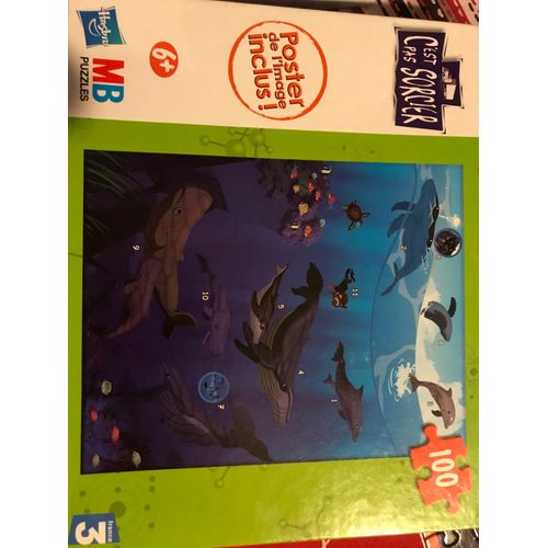 C Est Pas Sorcier - Puzzle 100 Pièces - À La Rencontre Des Baleines - À Partir De 6 Ans