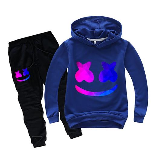 Marshmello imprime Costume Enfant Gar on de Marque A Capuche Manches Longues Sweat Pantalon Enfant Mixte PM300330 Rakuten