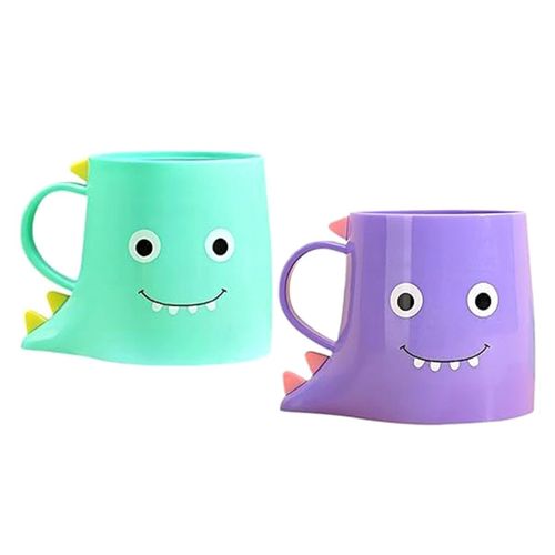 Support de en PP, 2 Tasses en Forme de Mignon, Tasse de Brosse à Dents de Salle de Bain, Tasse de Brosse à Dents de Salle de Bain Durable A