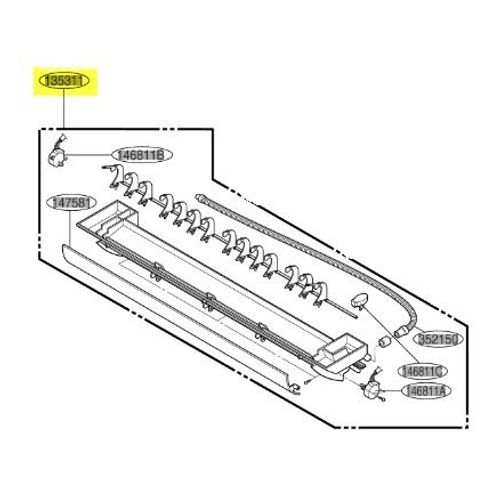 DISCHARGE(INDOOR) SN GGRD LS-N3660CL 200 POUR CLIMATISEUR LG - 3531A10056E