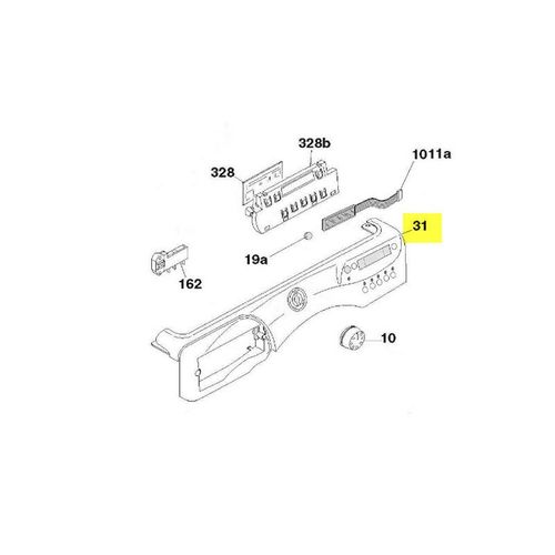 BANDEAU TABLEAU DE BORD POUR LAVE LINGE HOOVER - 41031423