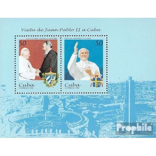 Cuba Block149 (Complète Edition) Neuf Avec Gomme Originale 1998 Pape Jean Paul Ii.